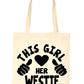 This Girl Loves Her Westie Dog Lover Shopping Tote Bag For Life
