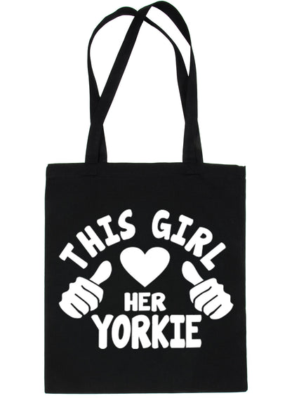 This Girl Loves Her Yorkie Dog Lover Shopping Tote Bag For Life