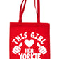 This Girl Loves Her Yorkie Dog Lover Shopping Tote Bag For Life