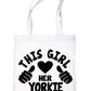 This Girl Loves Her Yorkie Dog Lover Shopping Tote Bag For Life