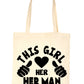 This Girl Loves Her Man Boyfriend Husband Shopping Tote Bag For Life