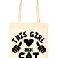 This Girl Loves Her Cat Lover Shopping Tote Bag For Life