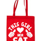 This Girl Loves Her Cat Lover Shopping Tote Bag For Life