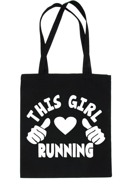 This Girl Loves Her Running Jogging Shopping Tote Bag For Life