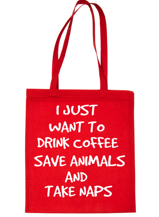 Just Want To Drink Coffee Shopping Tote Bag For Life