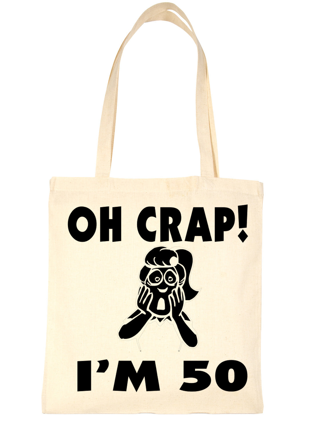 Oh Crap I'm 50 50th Birthday Funny Shopping Tote Bag For Life