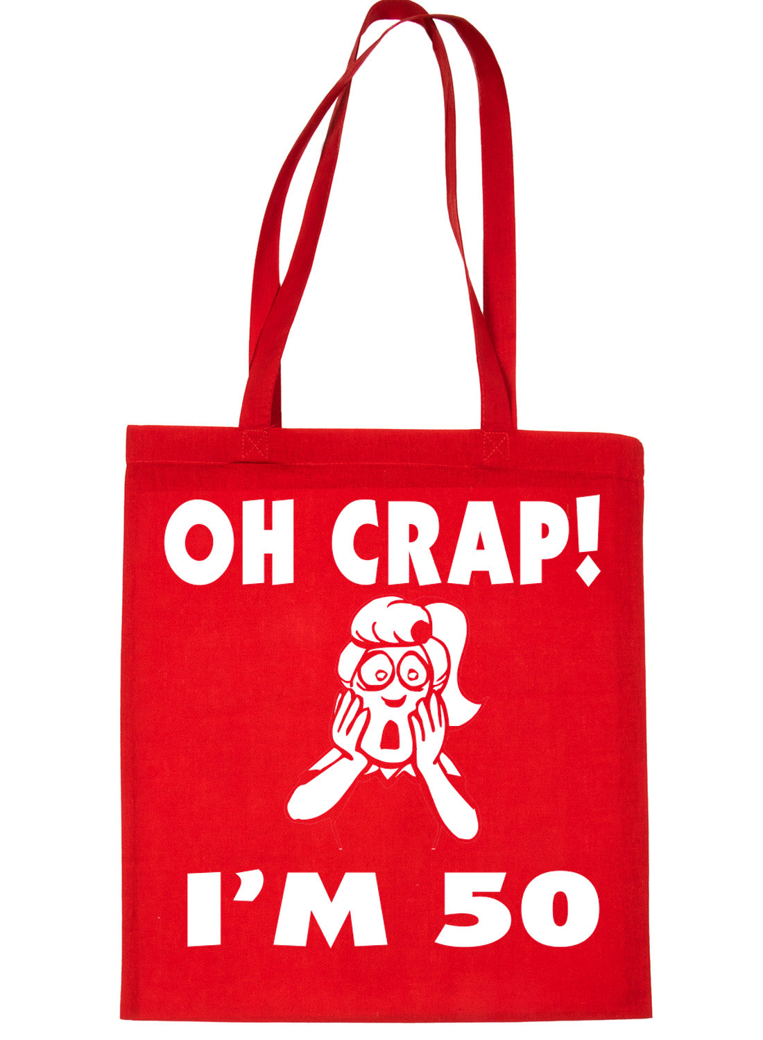 Oh Crap I'm 50 50th Birthday Funny Shopping Tote Bag For Life