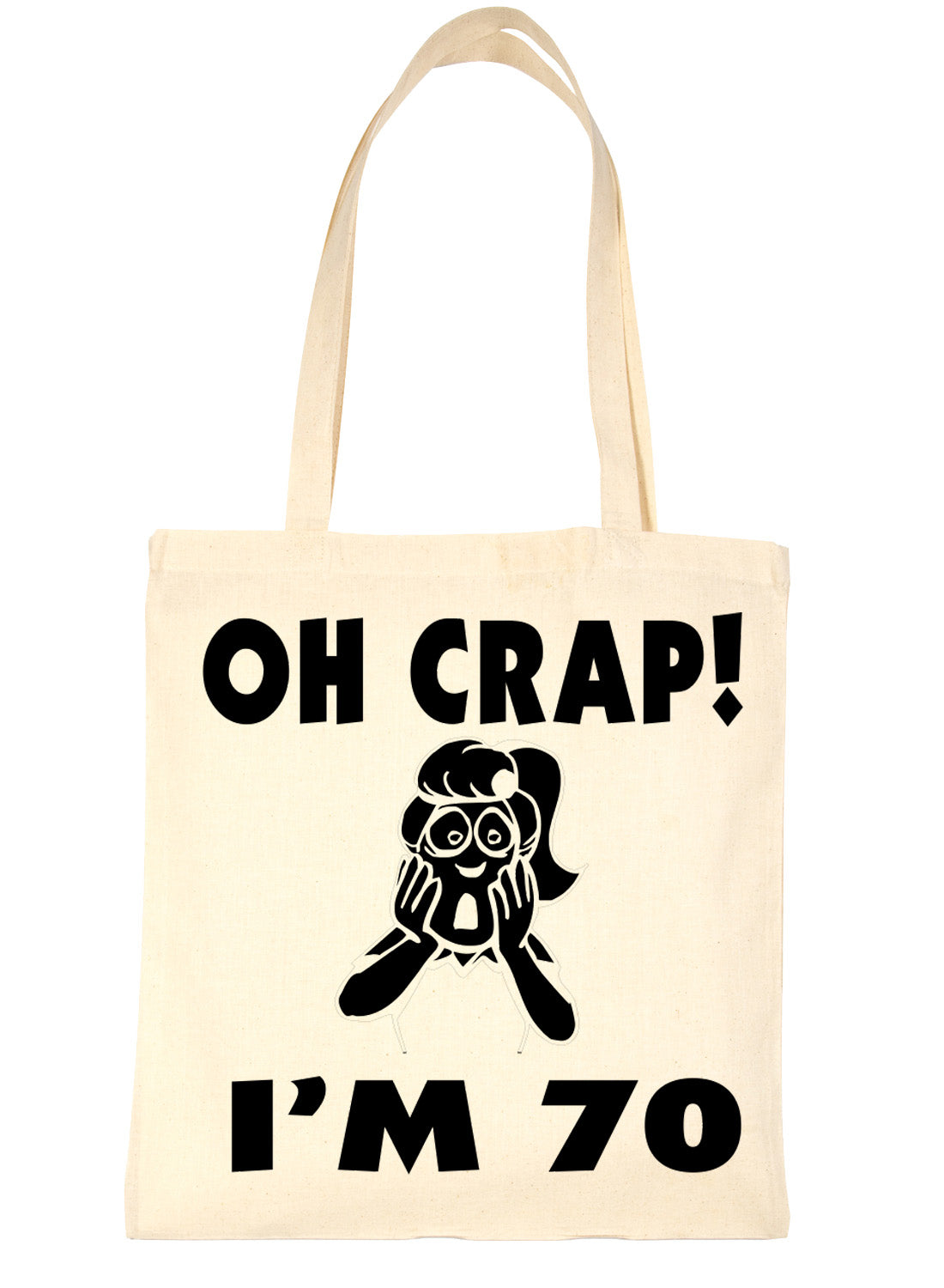 Oh Crap I'm 70 70th Birthday Funny Shopping Tote Bag For Life