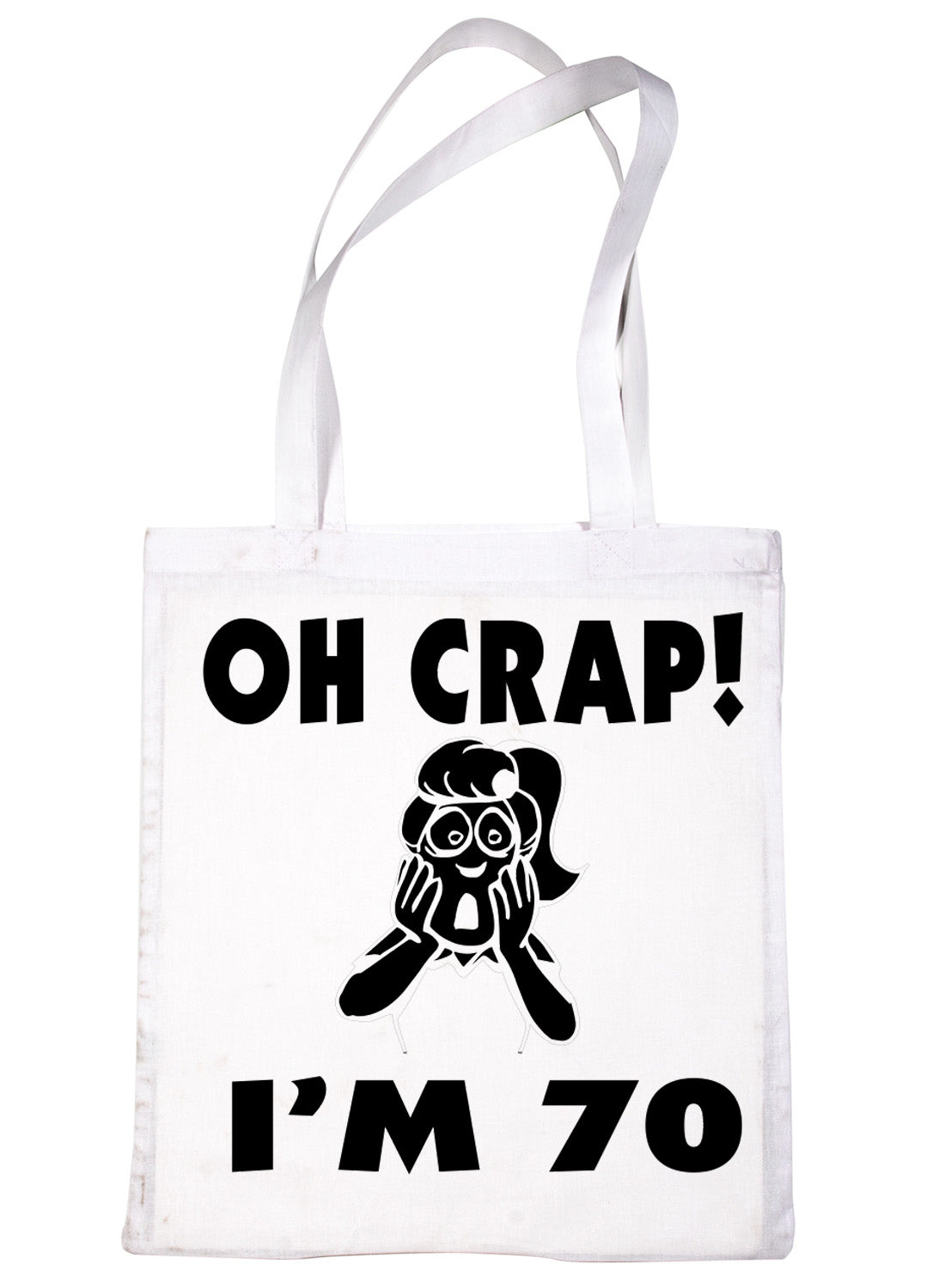 Oh Crap I'm 70 70th Birthday Funny Shopping Tote Bag For Life