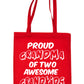 Proud Grandma Of 2 Grandchildren Shopping Tote Bag For Life