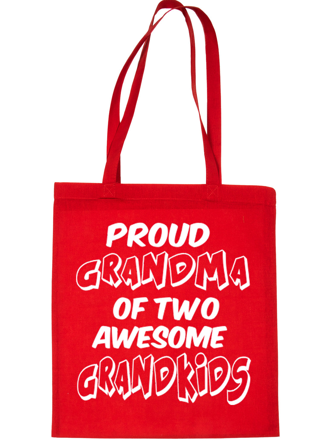 Proud Grandma Of 2 Grandchildren Shopping Tote Bag For Life