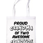 Proud Grandma Of 2 Grandchildren Shopping Tote Bag For Life