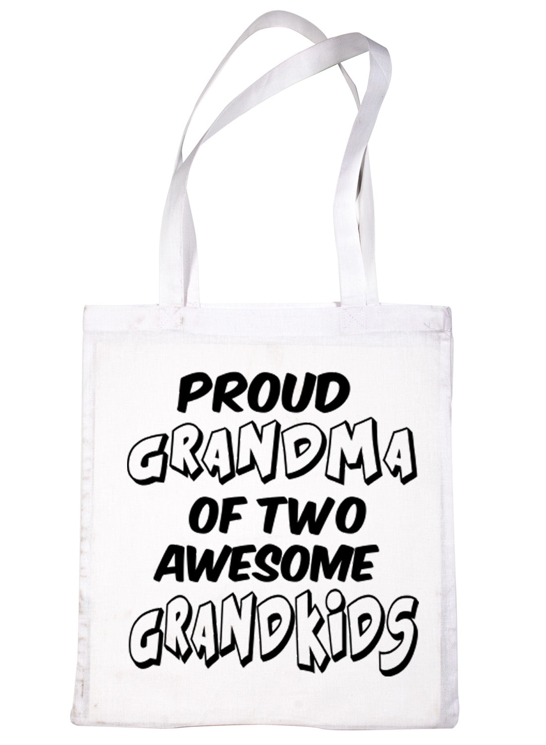 Proud Grandma Of 2 Grandchildren Shopping Tote Bag For Life