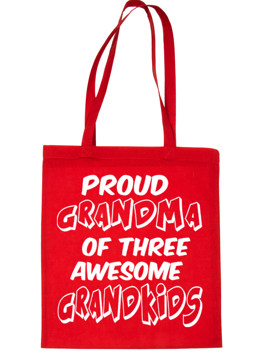 Proud Grandma Of 3 Grandchildren Shopping Tote Bag For Life