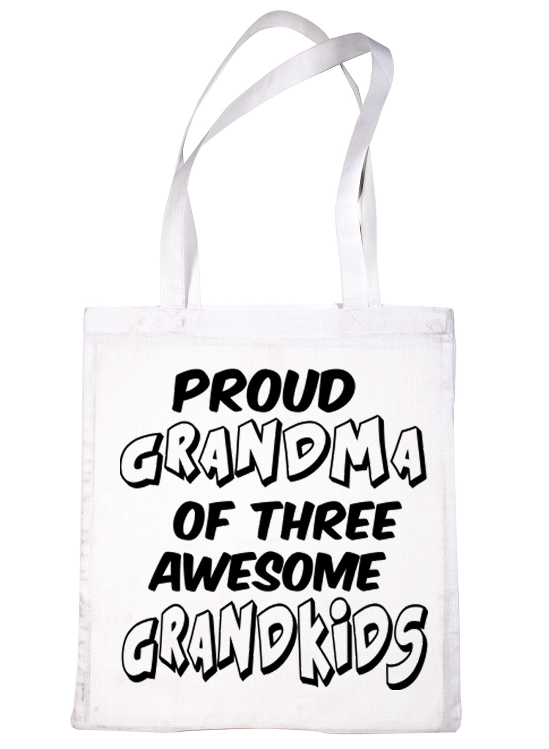 Proud Grandma Of 3 Grandchildren Shopping Tote Bag For Life