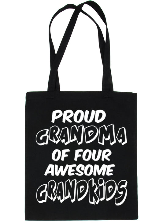 Proud Grandma Of 4 Grandchildren Shopping Tote Bag For Life