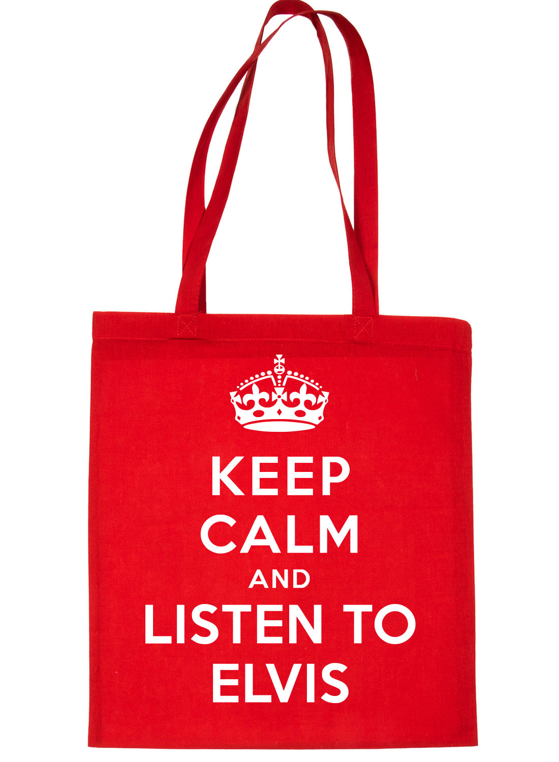 Keep Calm & Listen To Elvis Music Funny Shopping Tote Bag For Life