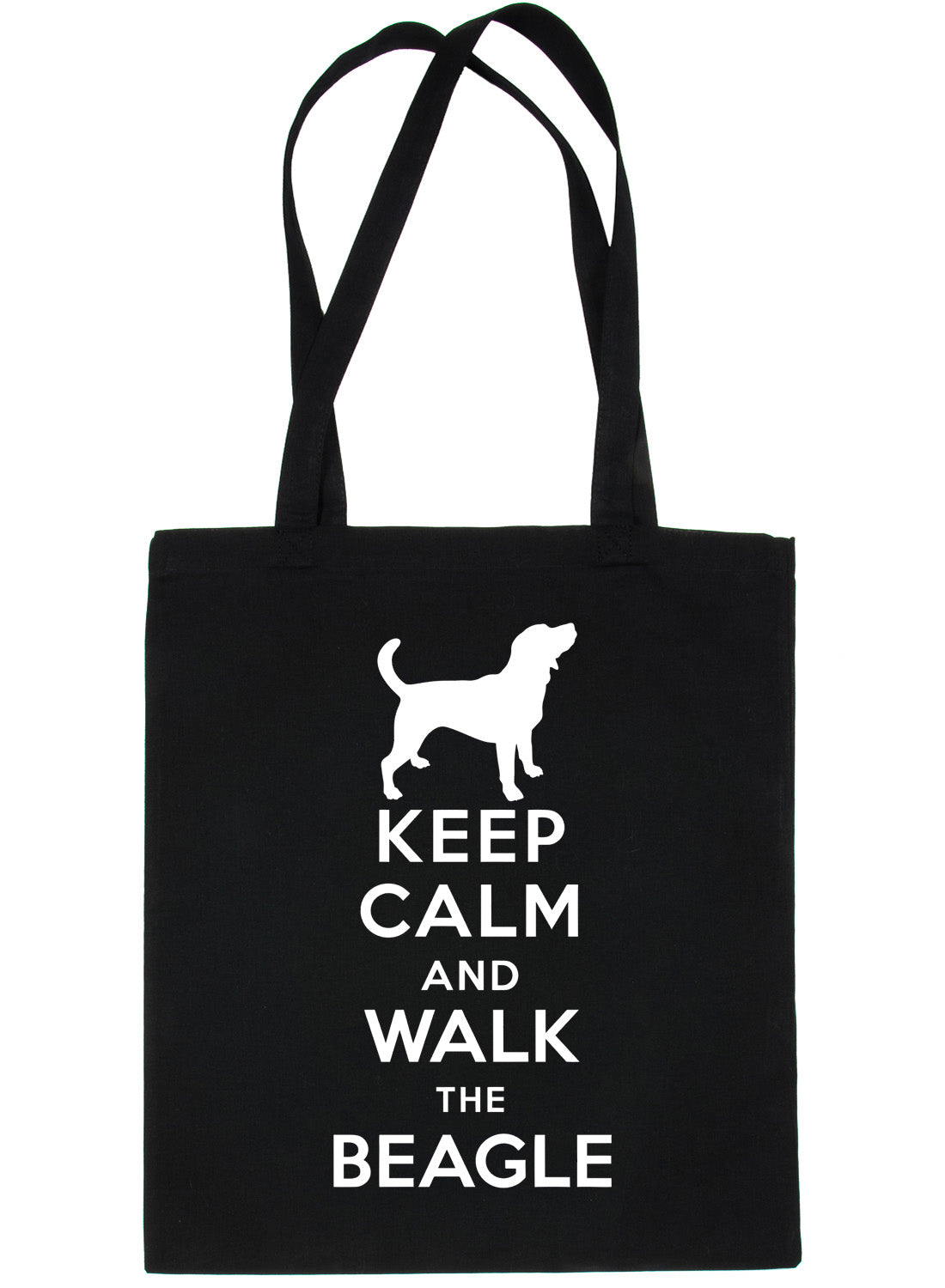 Keep Calm & Walk Beagle Dog Lovers Funny Shopping Tote Bag For Life