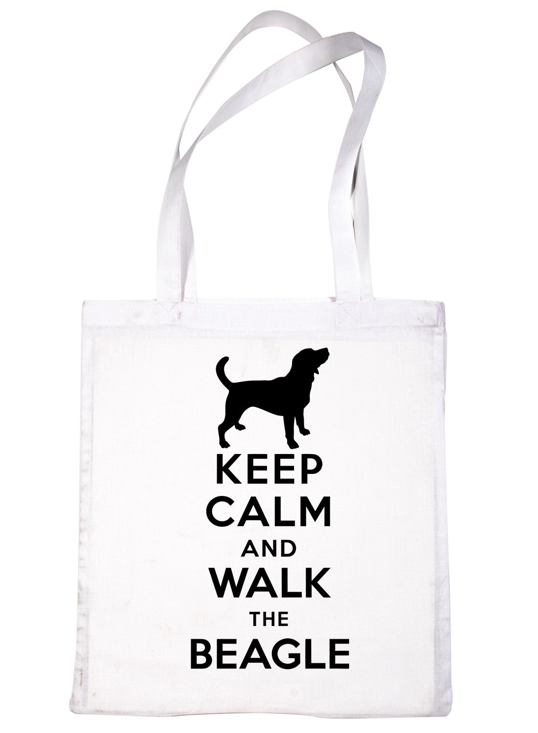 Keep Calm & Walk Beagle Dog Lovers Funny Shopping Tote Bag For Life