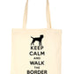 Keep Calm & Walk Border Terrier Dog Lovers Funny Shopping Tote Bag For Life