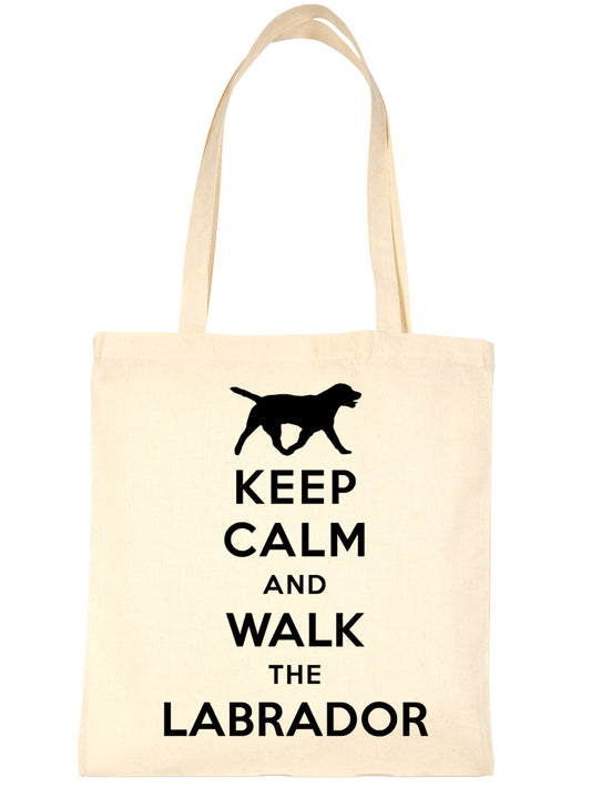 Keep Calm & Walk Labrador Dog Lovers Funny Shopping Tote Bag For Life