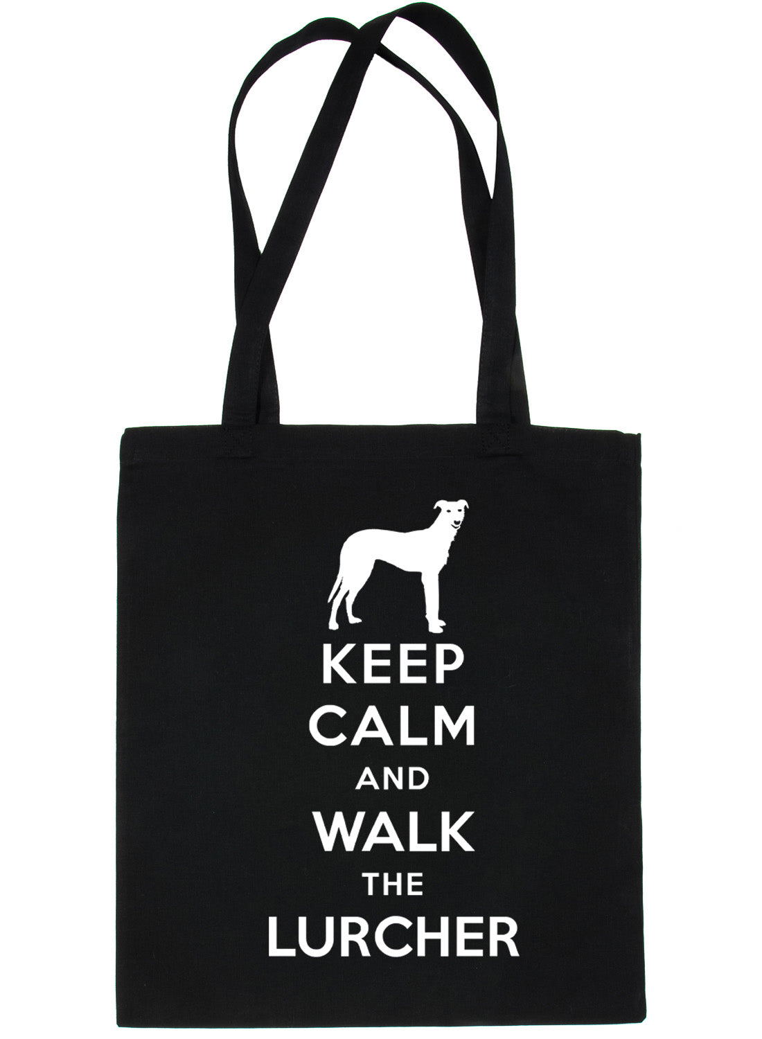 Keep Calm & Walk Lurcher Dog Lovers Funny Shopping Tote Bag For Life