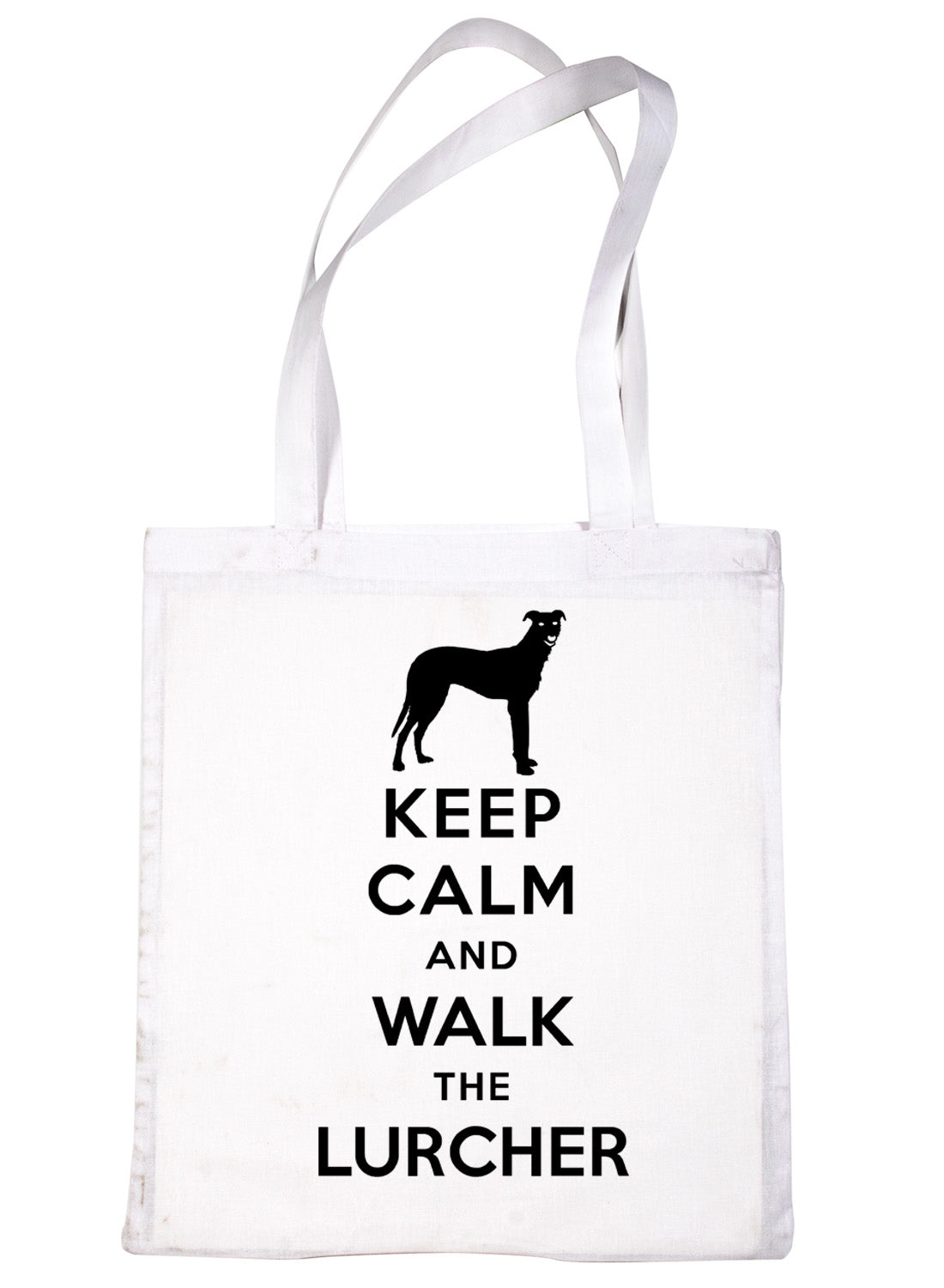 Keep Calm & Walk Lurcher Dog Lovers Funny Shopping Tote Bag For Life