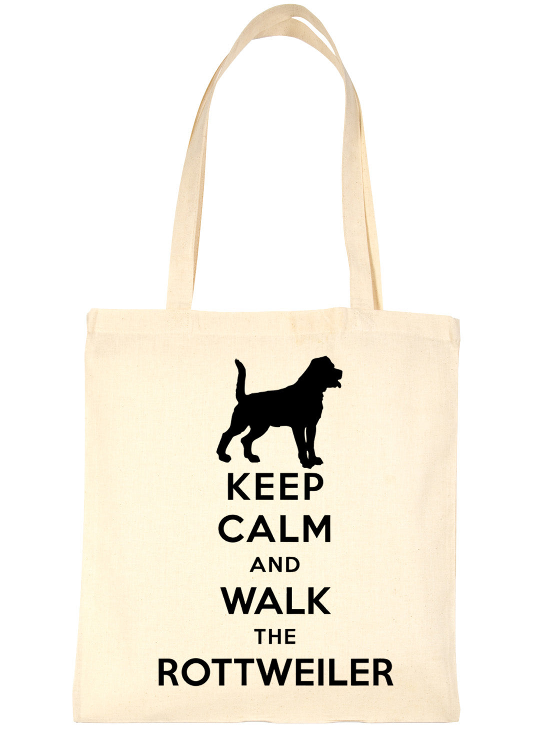 Keep Calm & Walk Rottweiller Dog Lovers Funny Shopping Tote Bag For Life