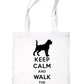 Keep Calm & Walk Rottweiller Dog Lovers Funny Shopping Tote Bag For Life