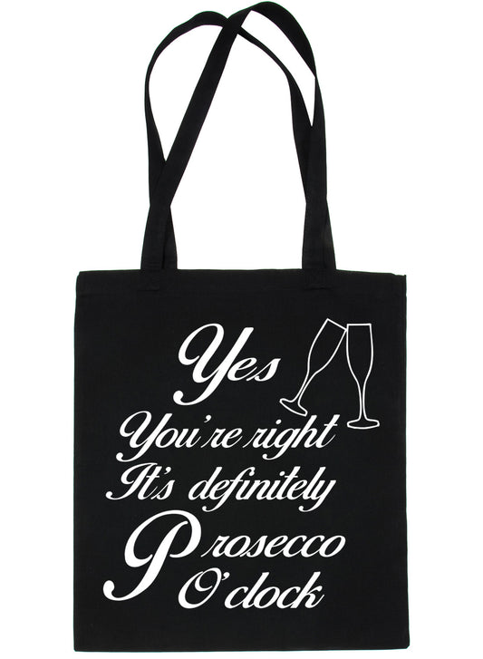 Prosecco O'Clock Funny Slogan Drinking Party Funny Shopping Tote Bag For Life