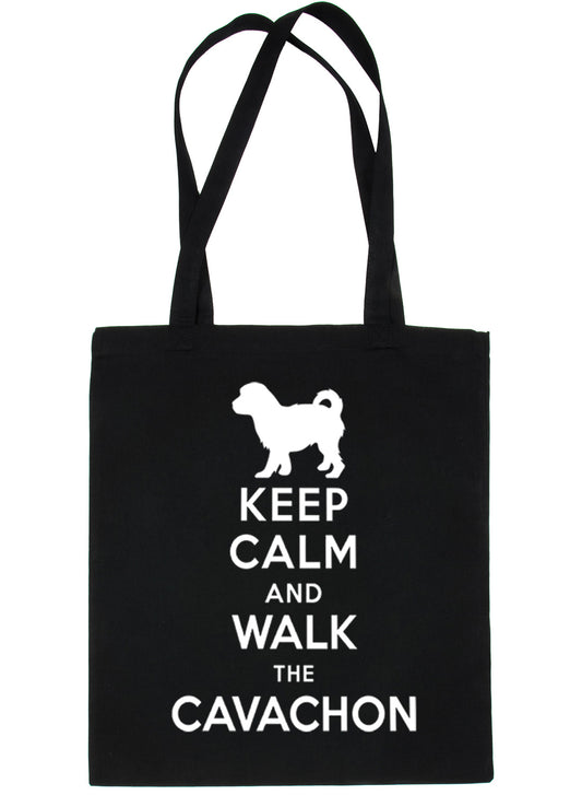 Keep Calm and Walk The Cavachon Dog Lover Bag For Life Shopping Tote Bag