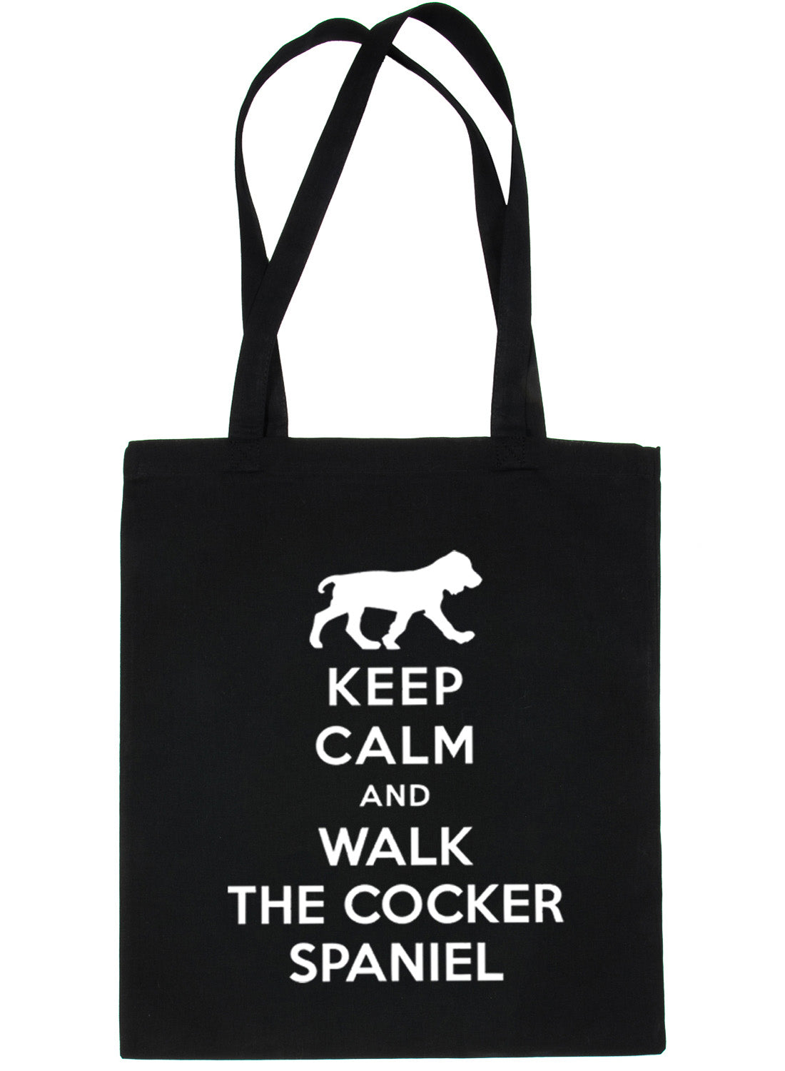 Keep Calm and Walk Cocker Spaniel Dog Lover Bag For Life Shopping Tote Bag