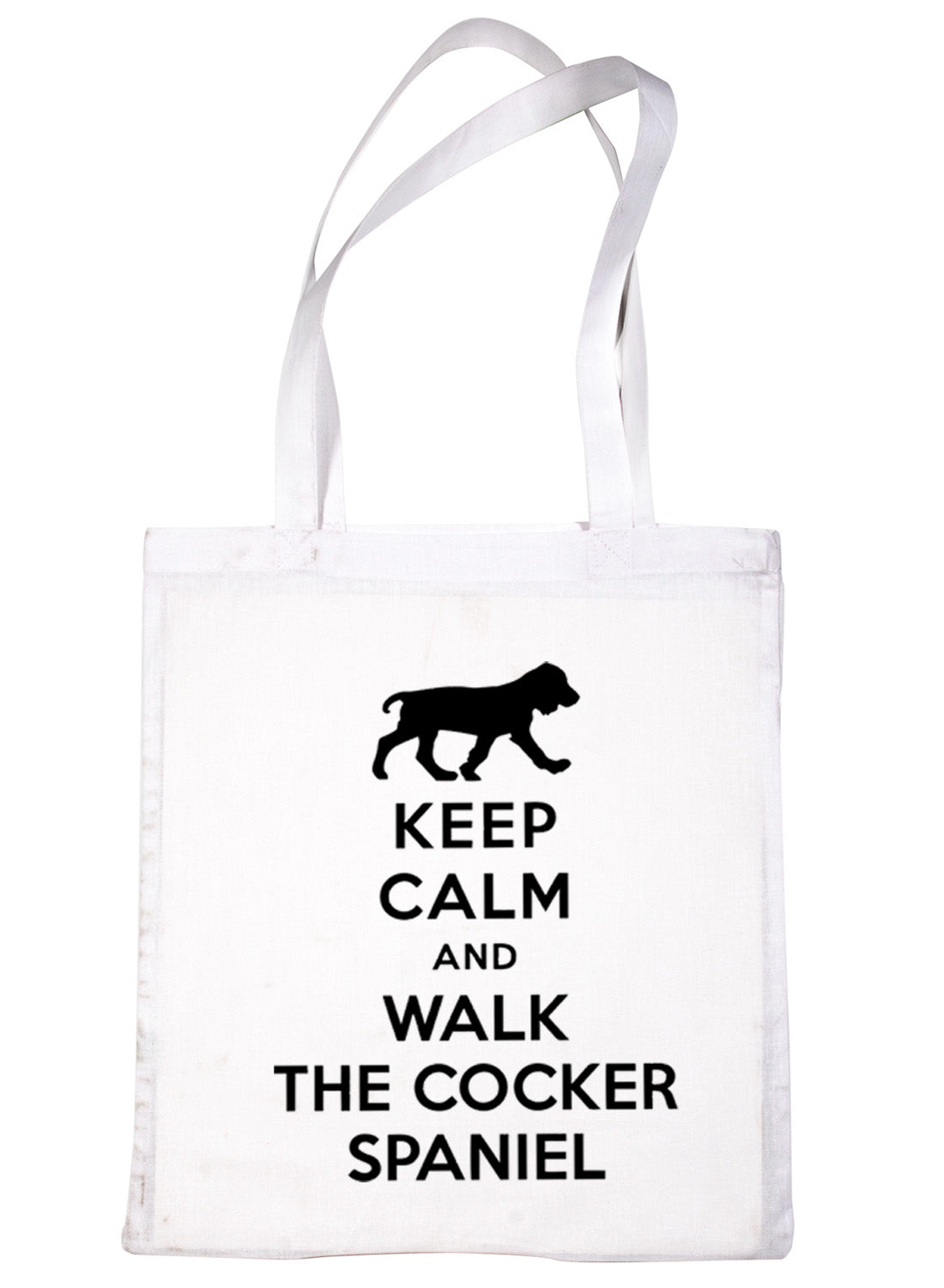 Keep Calm and Walk Cocker Spaniel Dog Lover Bag For Life Shopping Tote Bag