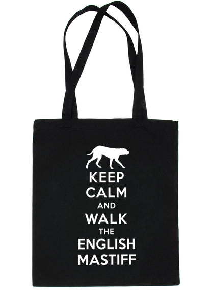 Keep Calm and Walk The English Mastiff Dog Bag For Life Shopping Tote Bag