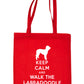 Keep Calm and Walk Labradoodle Dog Lover Bag For Life Shopping Tote Bag