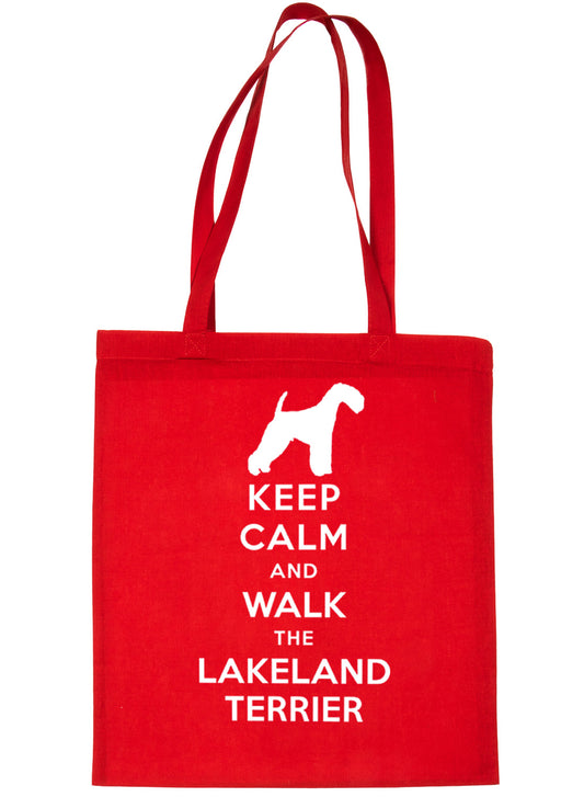 Keep Calm and Walk Lakeland Terrier Dog Lover Bag For Life Shopping Tote Bag