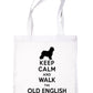 Keep Calm and Walk Old English Sheepdog Dog Bag For Life Shopping Tote Bag