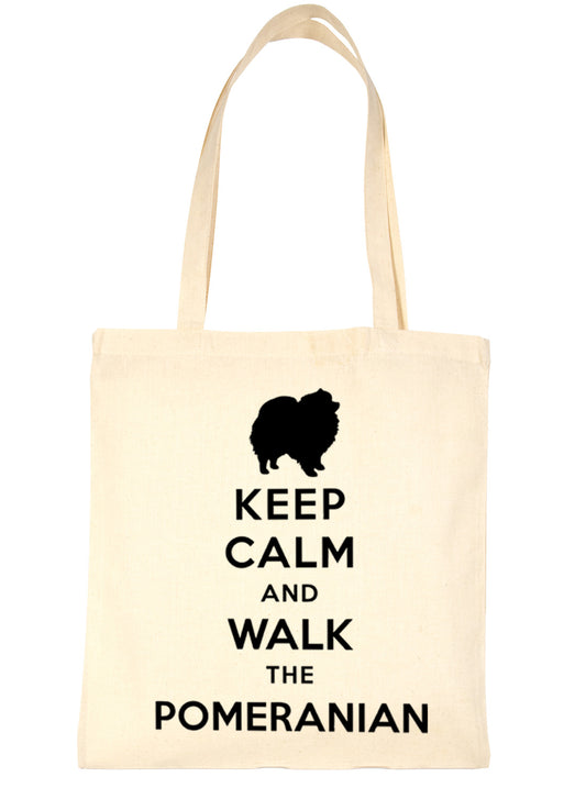 Keep Calm and Walk The Pomeranian Lover Bag For Life Shopping Tote Bag