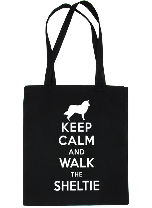 Keep Calm and Walk The Sheltie Dog Lover Bag For Life Shopping Tote Bag