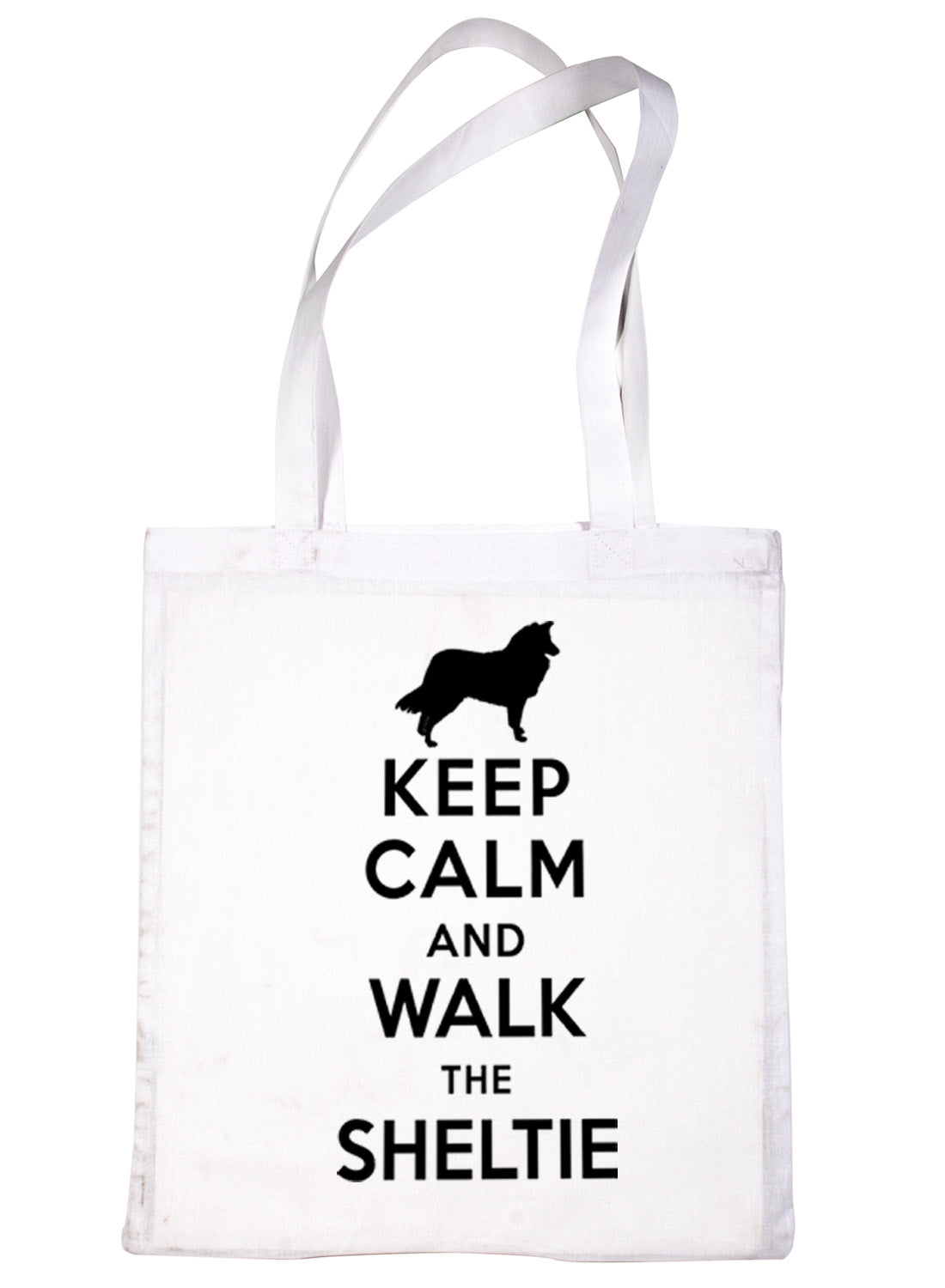 Keep Calm and Walk The Sheltie Dog Lover Bag For Life Shopping Tote Bag