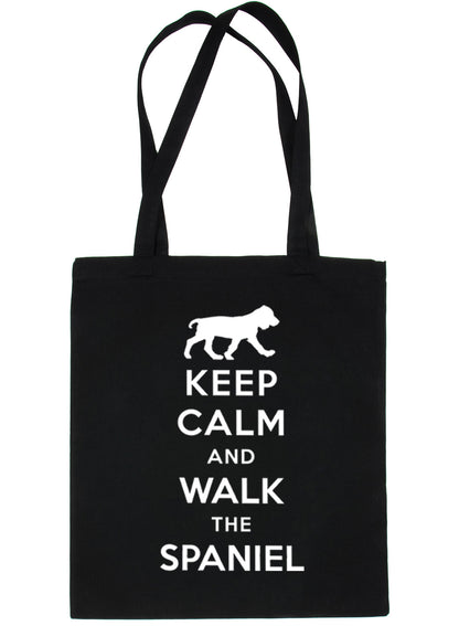 Keep Calm and Walk the Spaniel Dog Lover Bag For Life Shopping Tote Bag