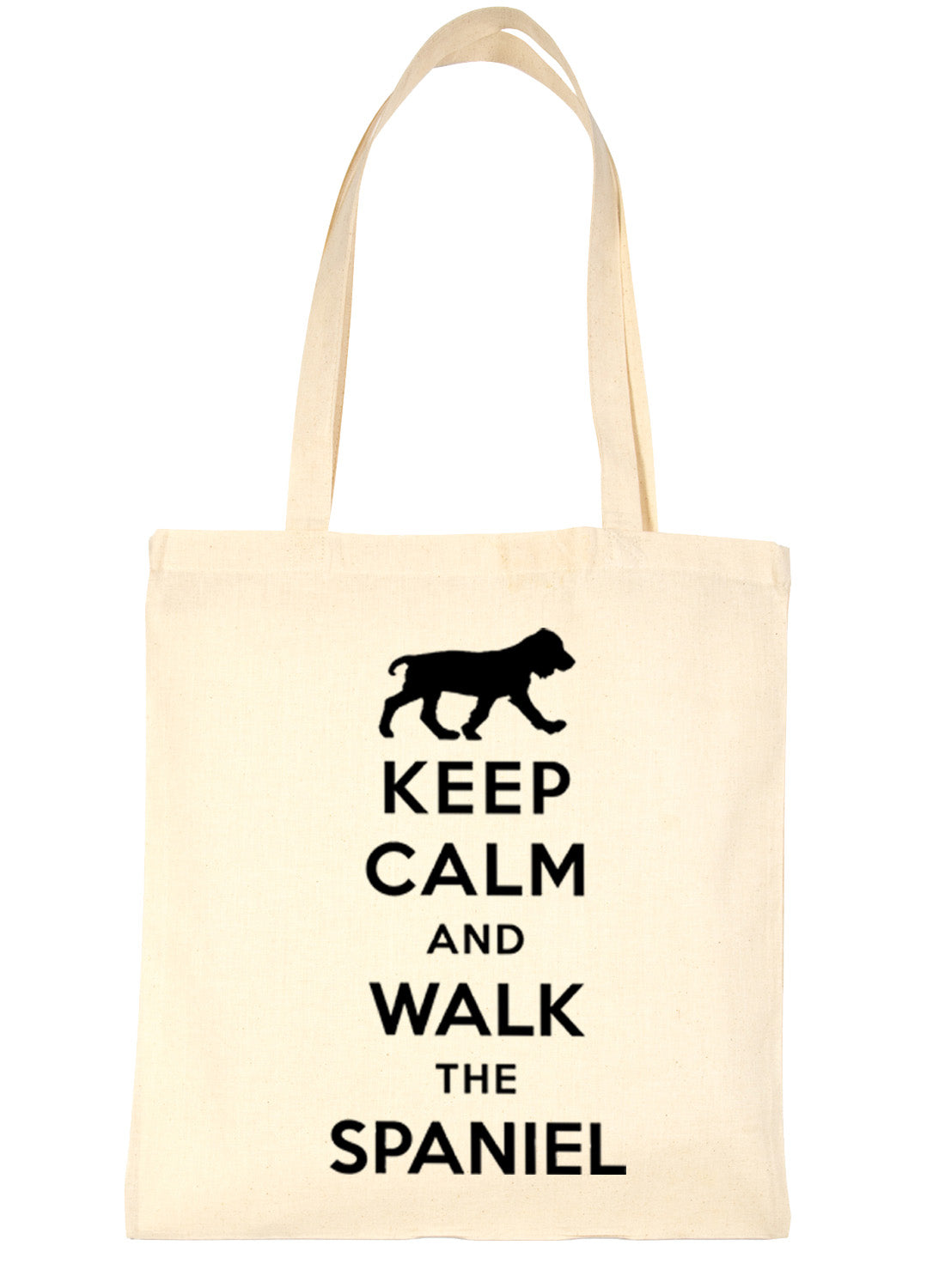 Keep Calm and Walk the Spaniel Dog Lover Bag For Life Shopping Tote Bag