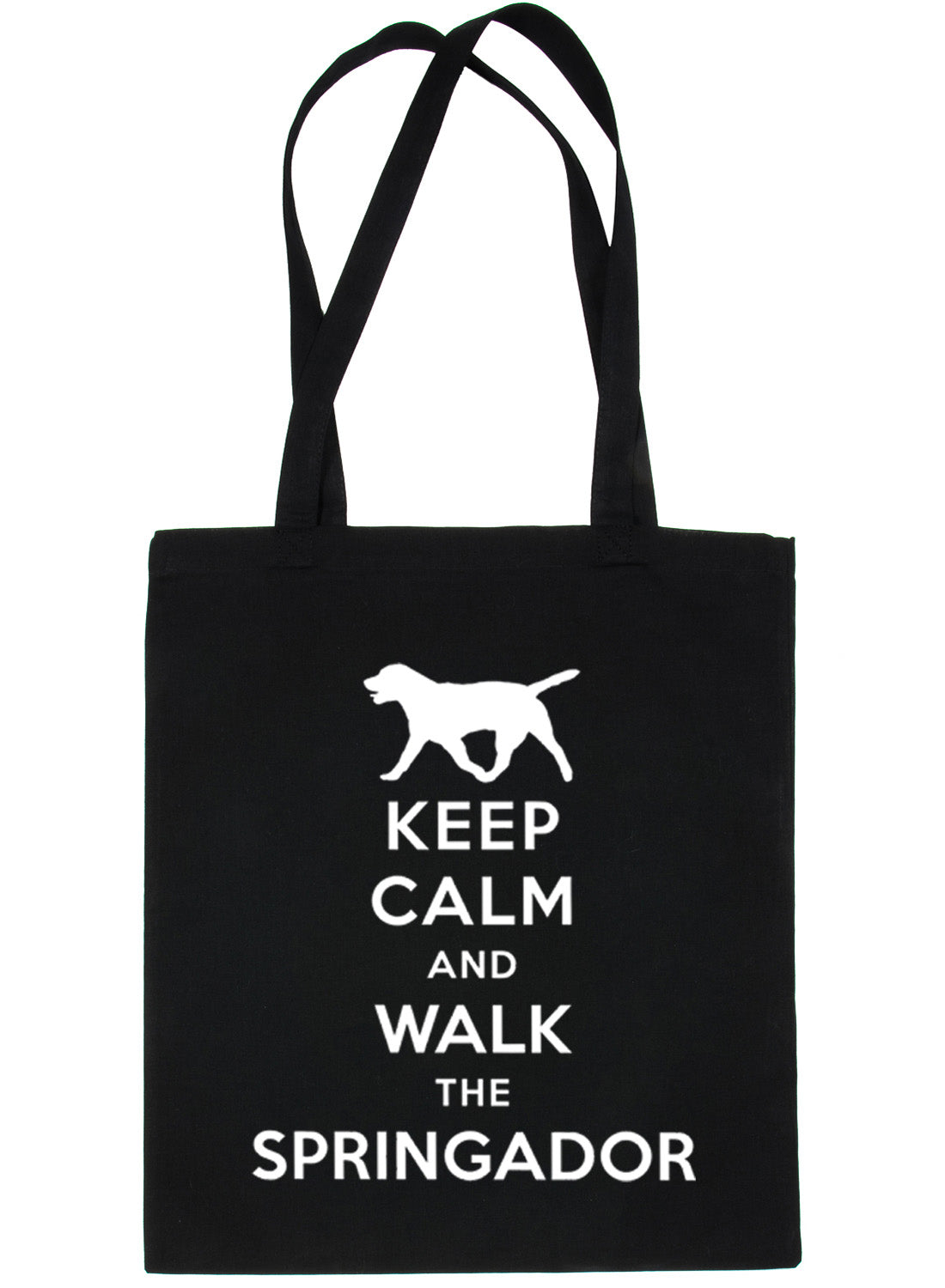 Keep Calm and Walk The Springador Dog Lover Bag For Life Shopping Tote Bag