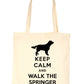 Keep Calm and Walk The Springer Spaniel Dog Lover Bag For Life Shopping Tote Bag