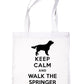 Keep Calm and Walk The Springer Spaniel Dog Lover Bag For Life Shopping Tote Bag