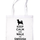 Keep Calm and Walk The Swedish Valhund Dog Bag For Life Shopping Tote Bag