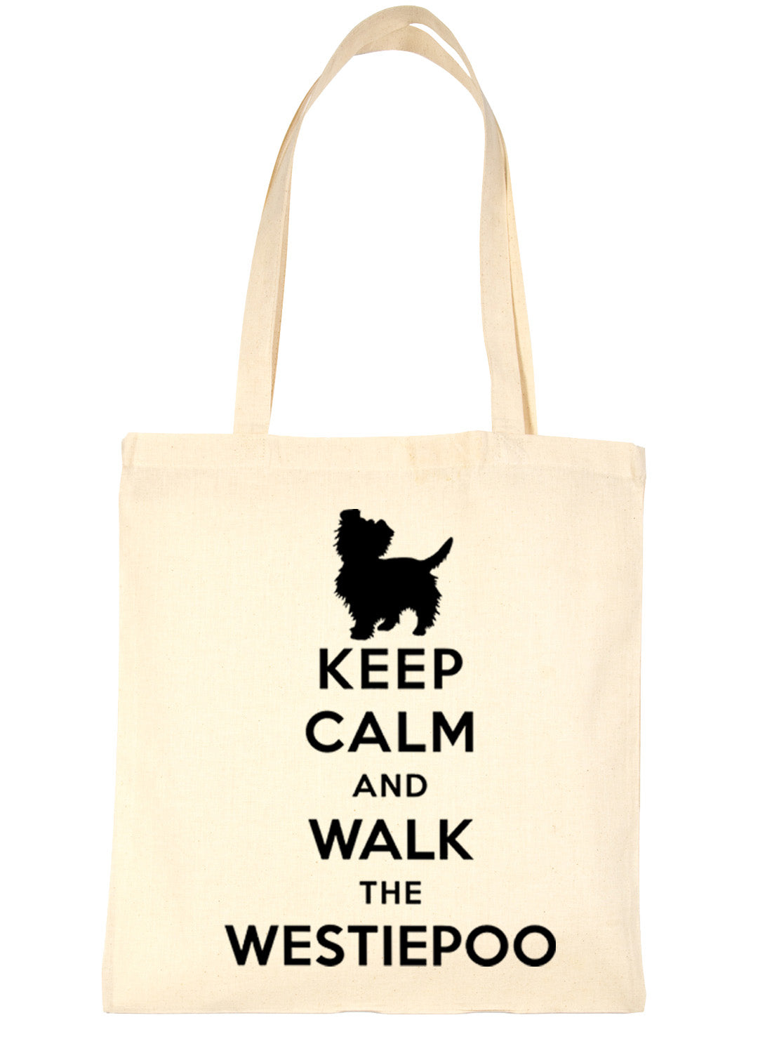 Keep Calm and Walk The Westiepoo Dog Lover Bag For Life Shopping Tote Bag