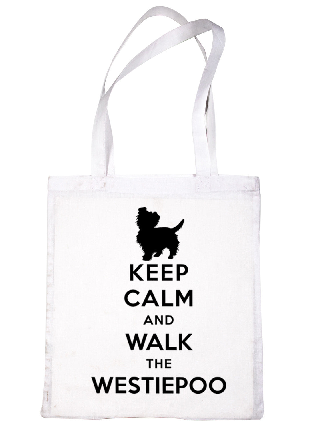 Keep Calm and Walk The Westiepoo Dog Lover Bag For Life Shopping Tote Bag