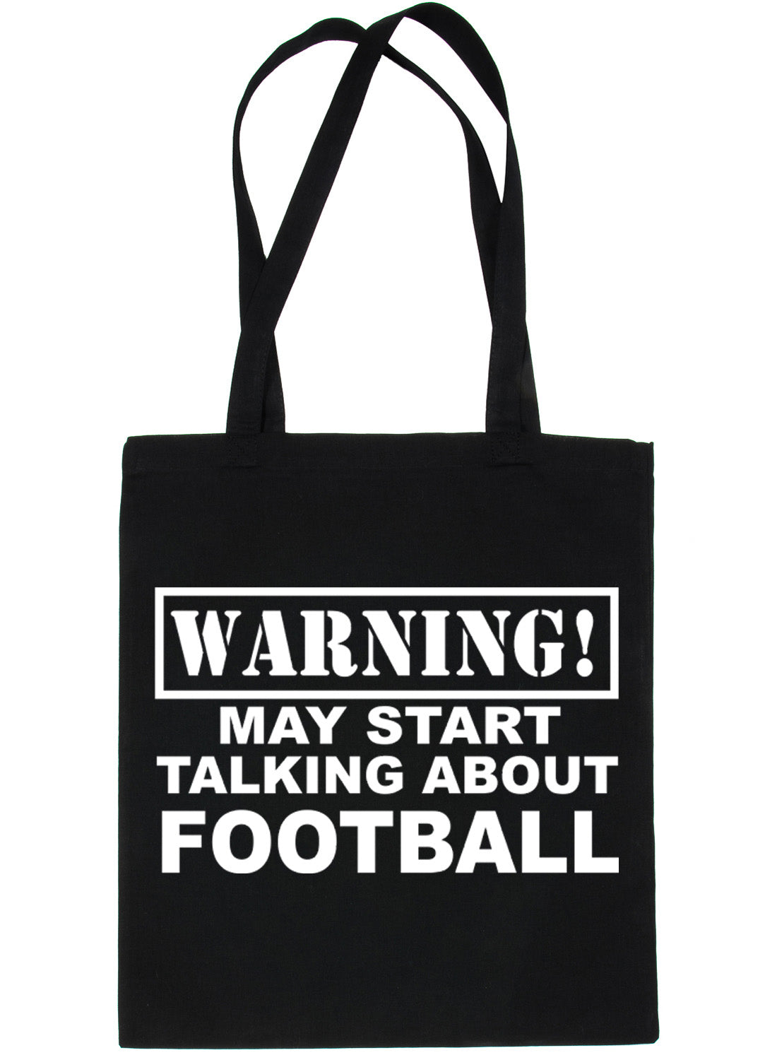 Warning May Talk About Football Footie Bag For Life Shopping Tote Bag