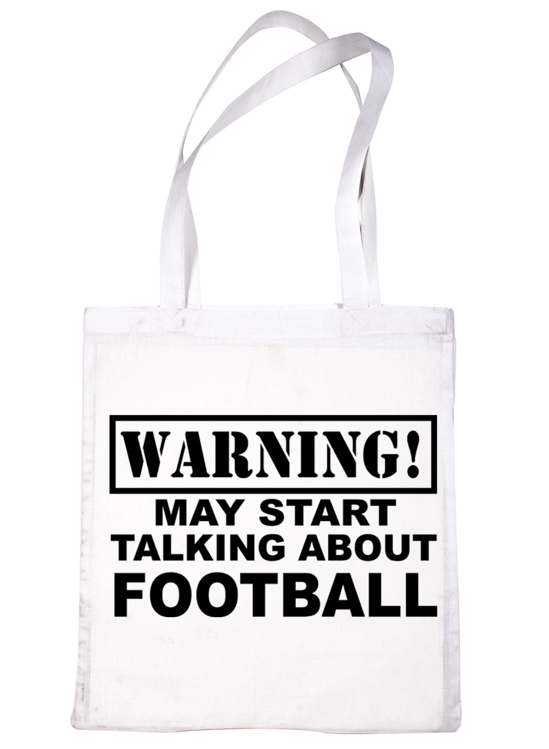 Warning May Talk About Football Footie Bag For Life Shopping Tote Bag